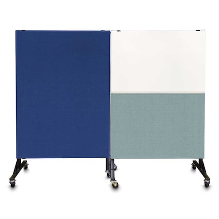 United Visual Products Sliding Door Indoor Enclosed Corkboard, 4 UV9001ACS-BRONZE-BUFF